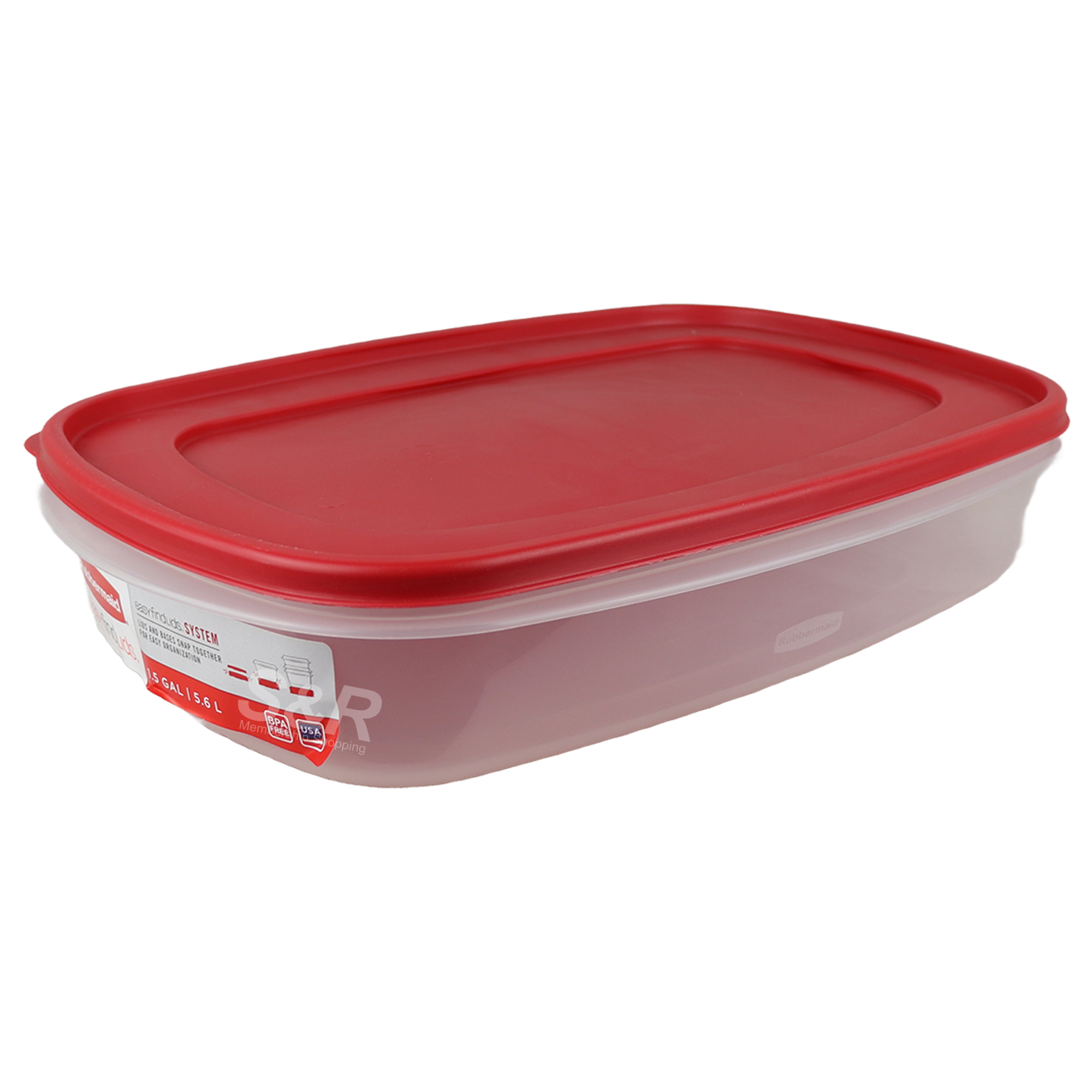 Rubbermaid Easy Find Lids System Rectangle Container 5.6L Rubbermaid Easy Find Lids System Rectangle Container 5.6L
